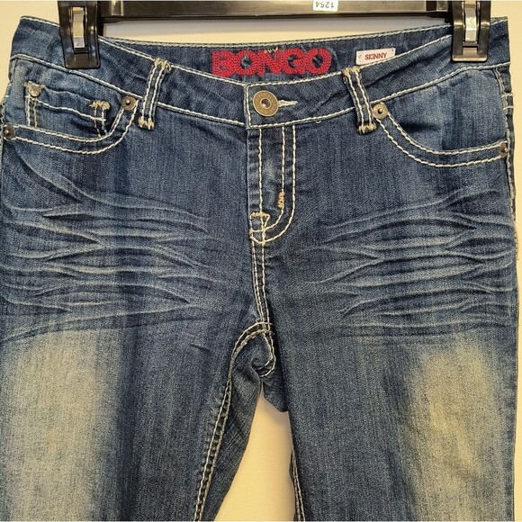 BONGO Blue Skinny Jeans with Whiskering Details - Picture 5 of 7